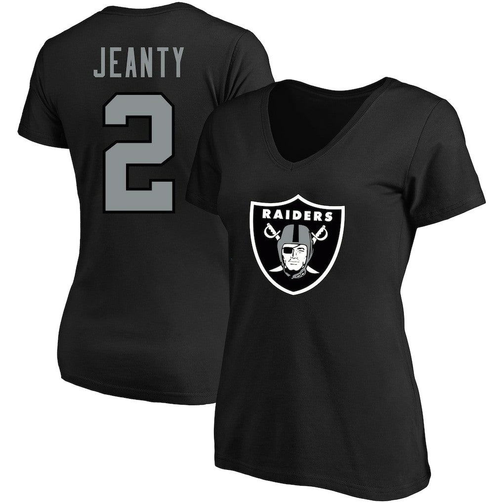 Fanatics Ashton Jeanty Las Vegas Raiders Women's Plus Size Name & Number T-Shirt Black