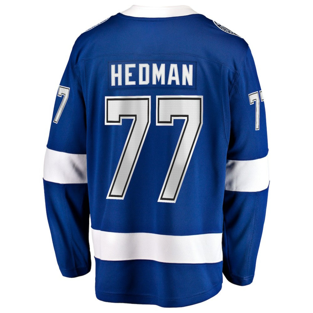 Victor Hedman Tampa Bay Lightning Fanatics Home Captain Patch Breakaway Jersey - Blue - NHL 203353905