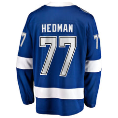 Victor Hedman Tampa Bay Lightning Fanatics Home Captain Patch Breakaway Jersey - Blue - NHL 203353905
