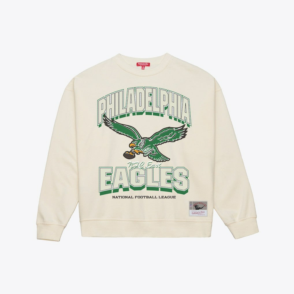Mitchell & Ness Philadelphia Eagles Women's Tonal Arch Sweatshirt Cream
