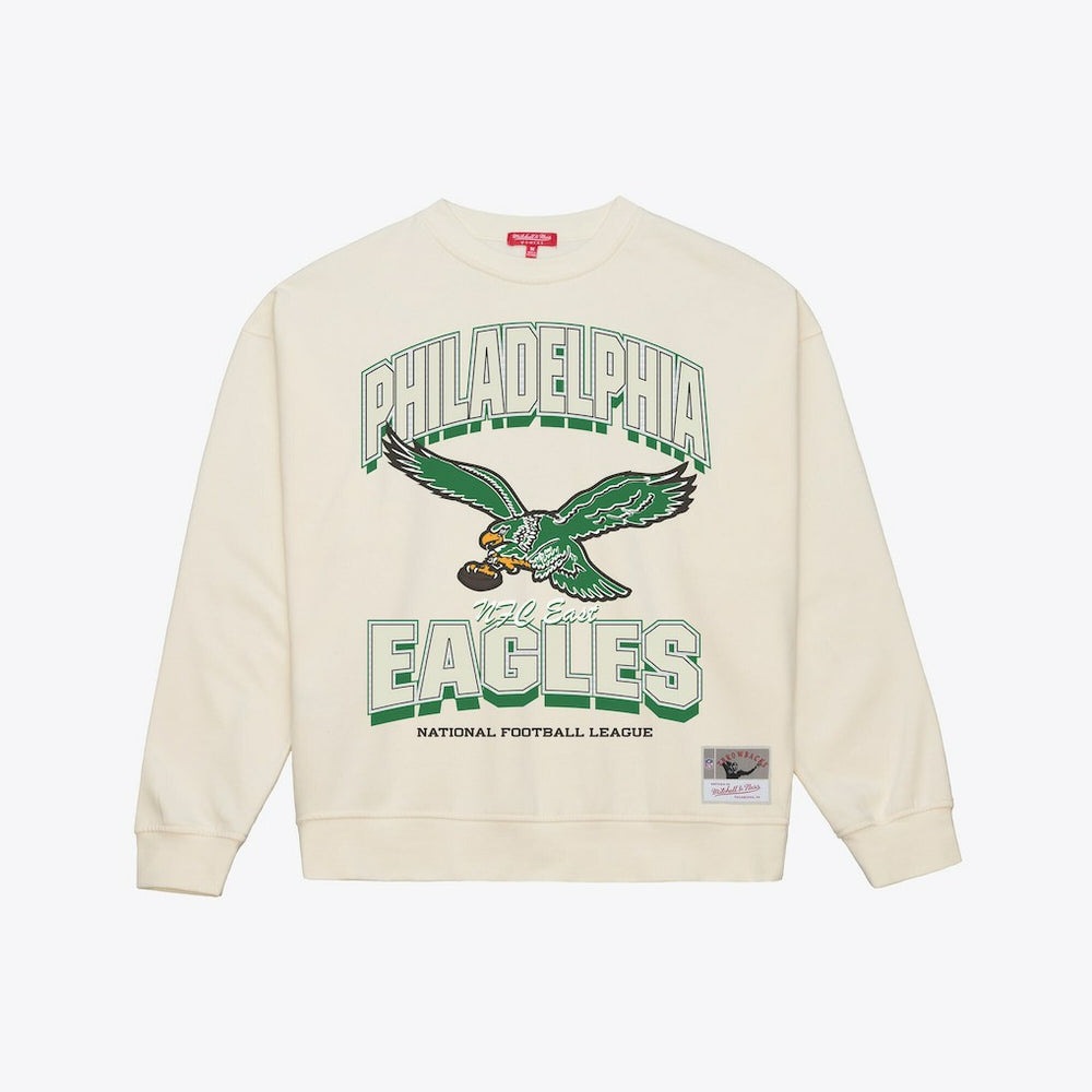 Mitchell & Ness Philadelphia Eagles Women's Tonal Arch Sweatshirt Cream