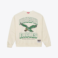 Mitchell & Ness Philadelphia Eagles Women's Tonal Arch Sweatshirt Cream