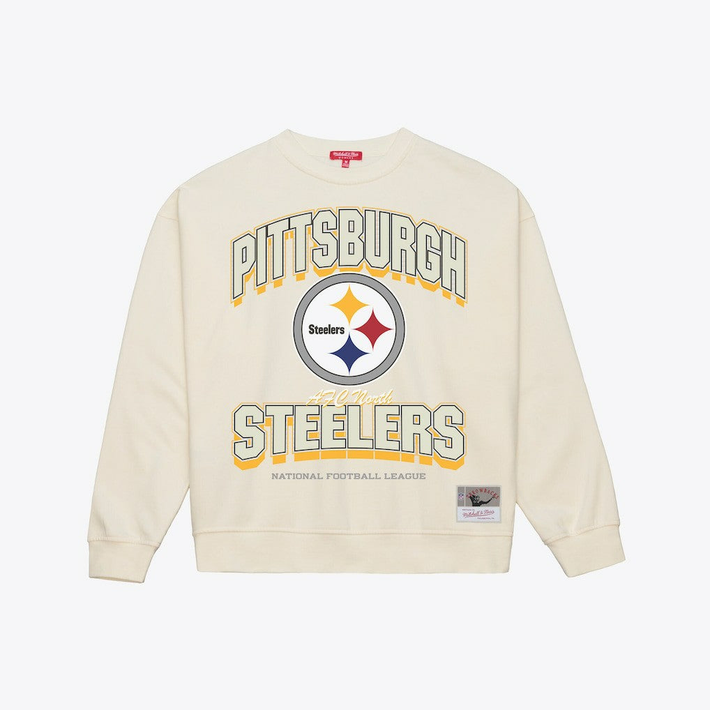 Mitchell & Ness Pittsburgh Steelers Women's Tonal Arch Sweatshirt Cream