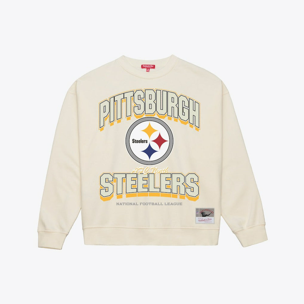 Mitchell & Ness Pittsburgh Steelers Women's Tonal Arch Sweatshirt Cream
