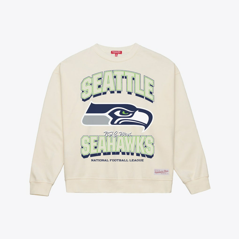 Mitchell & Ness Seattle Seahawks Women's Tonal Arch Sweatshirt Cream