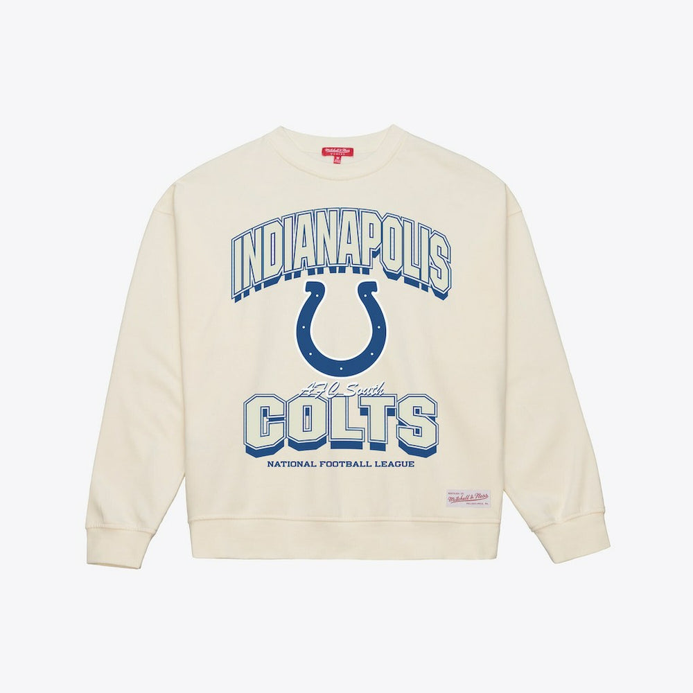 Mitchell & Ness Indianapolis Colts Women's Tonal Arch Sweatshirt Cream