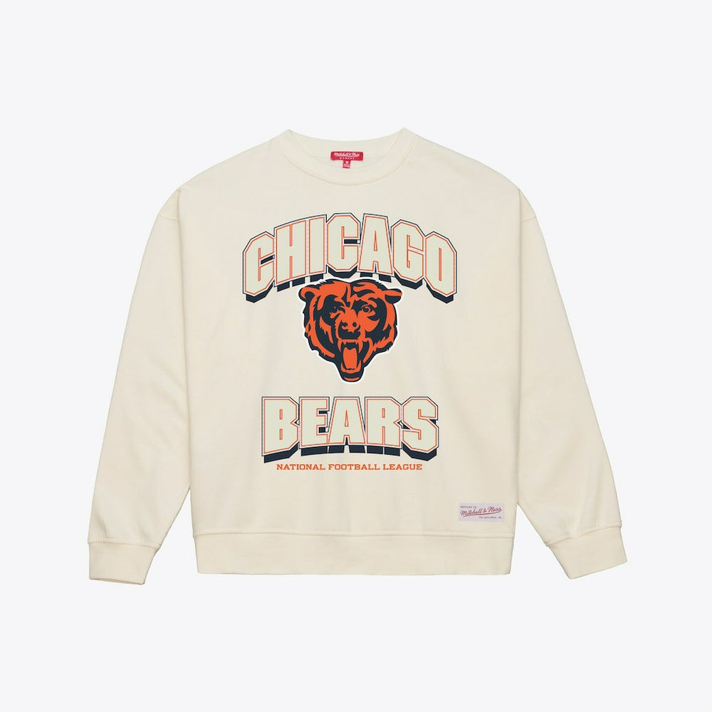 Mitchell & Ness Chicago Bears Women's Tonal Arch Sweatshirt Cream