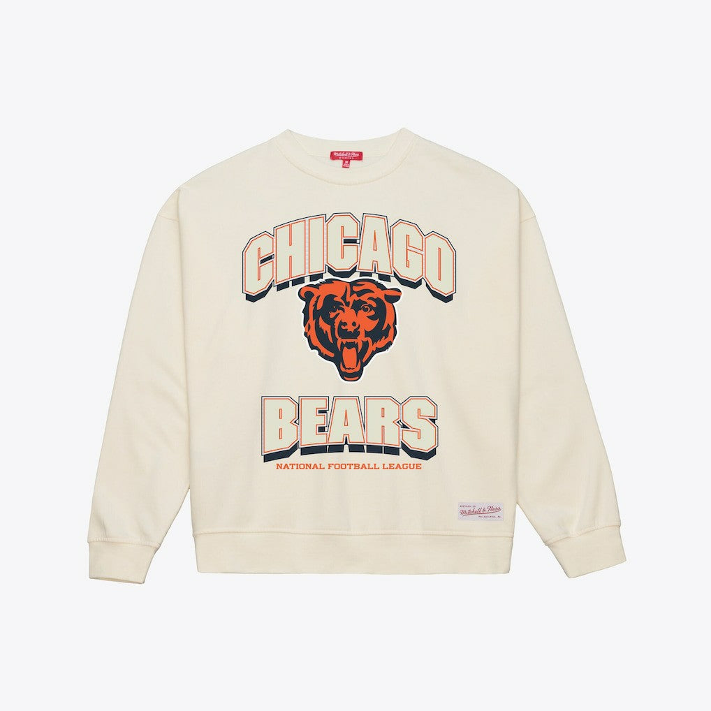 Mitchell & Ness Chicago Bears Women's Tonal Arch Sweatshirt Cream