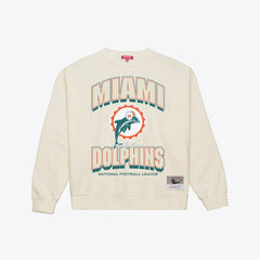 Mitchell & Ness Miami Dolphins Women's Tonal Arch Sweatshirt Cream