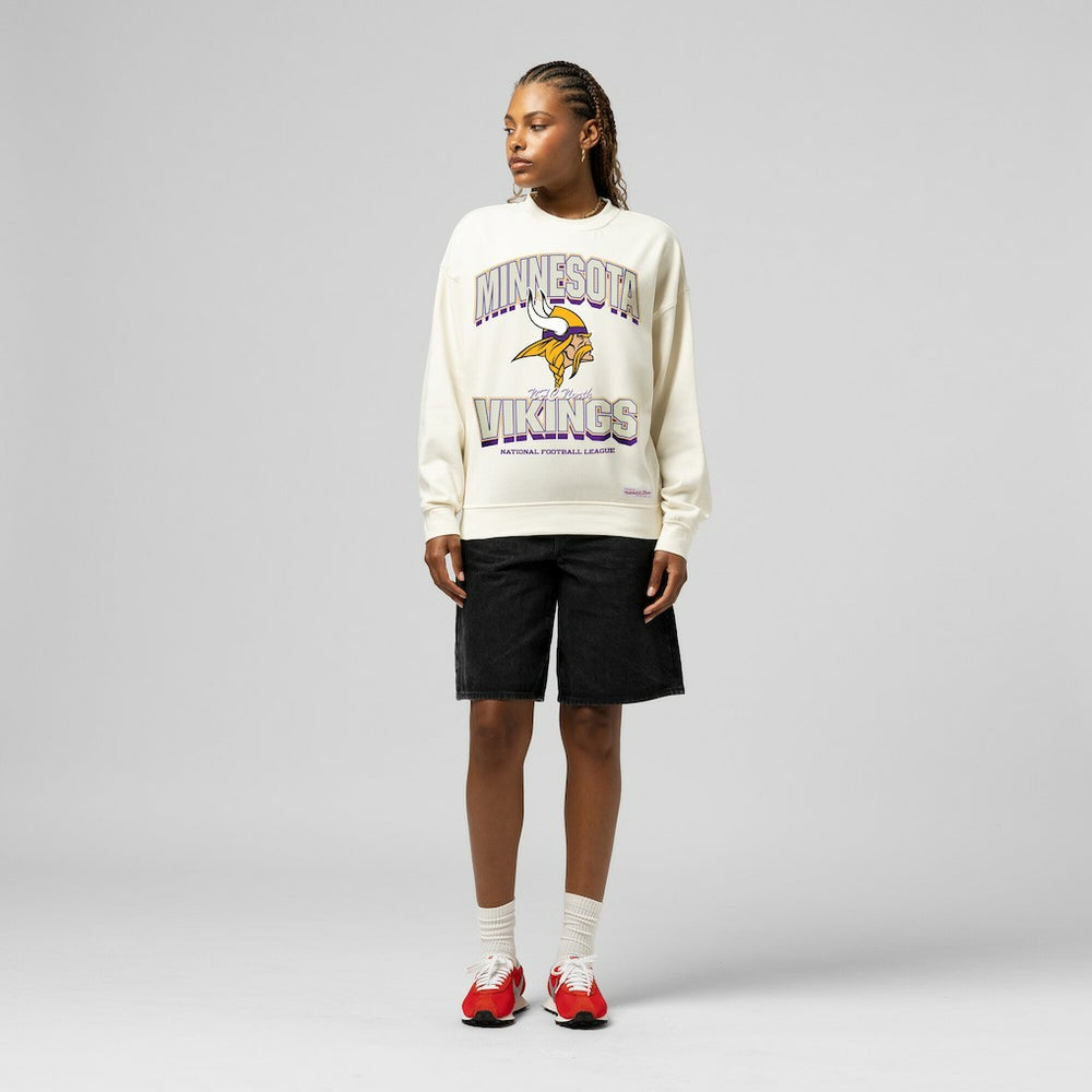 Mitchell & Ness Minnesota Vikings Women's Tonal Arch Sweatshirt Cream
