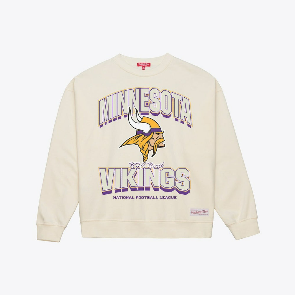 Mitchell & Ness Minnesota Vikings Women's Tonal Arch Sweatshirt Cream