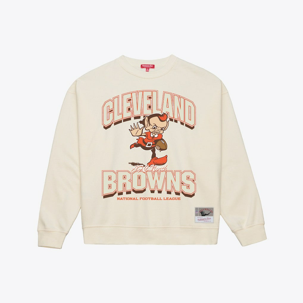 Mitchell & Ness Cleveland Browns Women's Tonal Arch Sweatshirt Cream