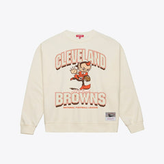 Mitchell & Ness Cleveland Browns Women's Tonal Arch Sweatshirt Cream