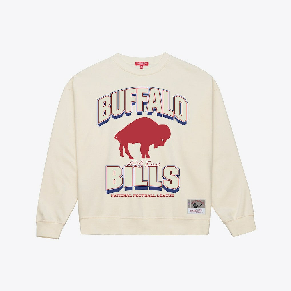 Mitchell & Ness Buffalo Bills Women's Tonal Arch Sweatshirt Cream