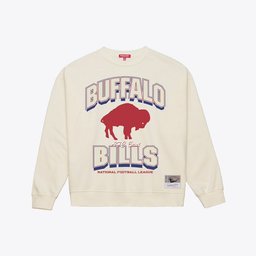 Mitchell & Ness Buffalo Bills Women's Tonal Arch Sweatshirt Cream