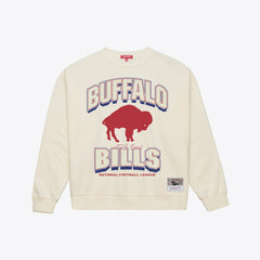 Mitchell & Ness Buffalo Bills Women's Tonal Arch Sweatshirt Cream