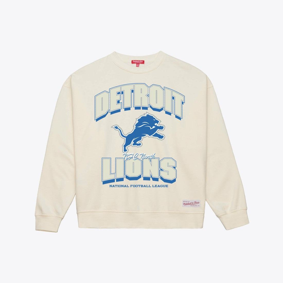 Mitchell & Ness Detroit Lions Women's Tonal Arch Sweatshirt Cream