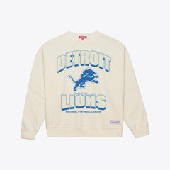 Mitchell & Ness Detroit Lions Women's Tonal Arch Sweatshirt Cream