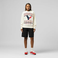 Mitchell & Ness Houston Texans Women's Tonal Arch Sweatshirt Cream