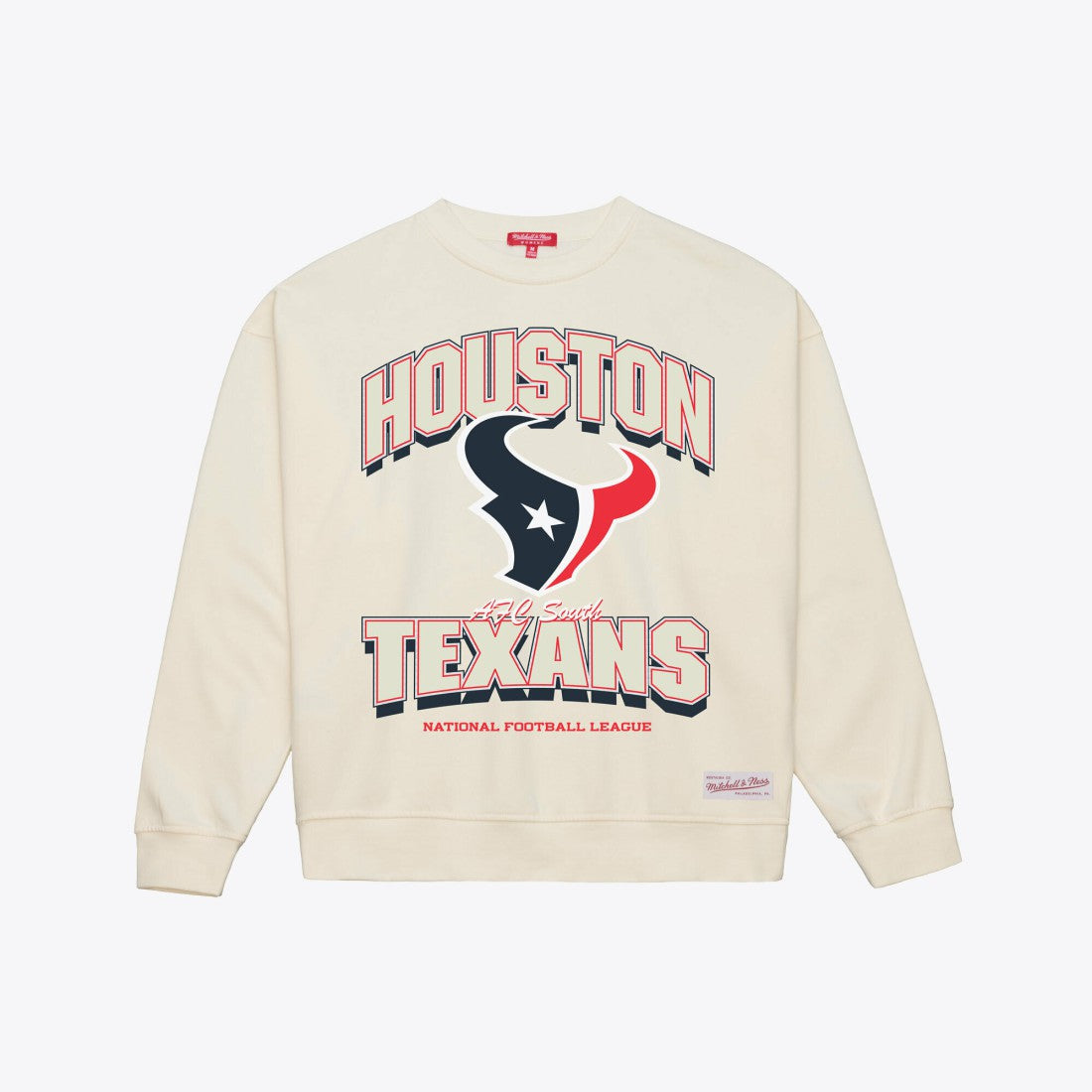 Mitchell & Ness Houston Texans Women's Tonal Arch Sweatshirt Cream