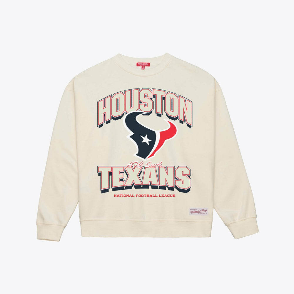 Mitchell & Ness Houston Texans Women's Tonal Arch Sweatshirt Cream