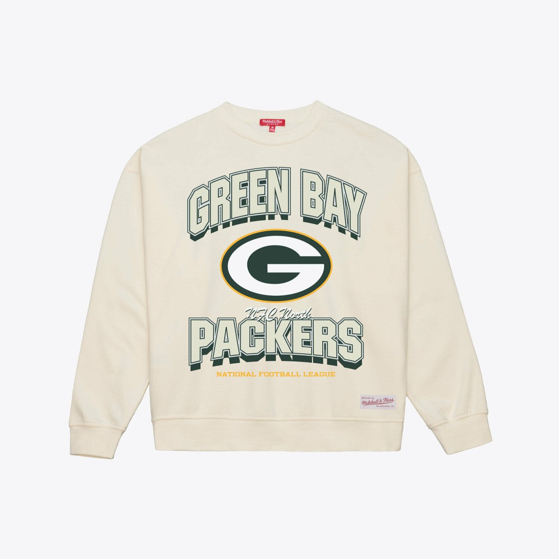 Mitchell & Ness Green Bay Packers Women's Tonal Arch Sweatshirt Cream