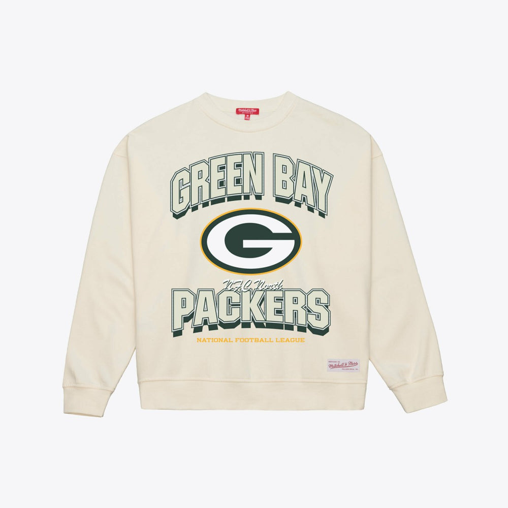 Mitchell & Ness Green Bay Packers Women's Tonal Arch Sweatshirt Cream