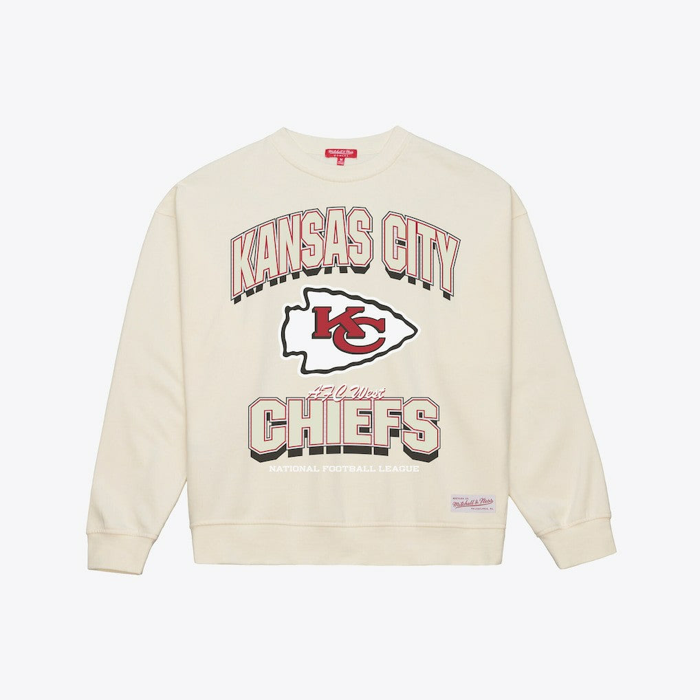 Mitchell & Ness Kansas City Chiefs Women's Tonal Arch Sweatshirt Cream