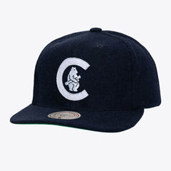 Chicago Cubs Unisex Vintage Fit Melton Wool Adjustable Hat - Navy - MLB Discount