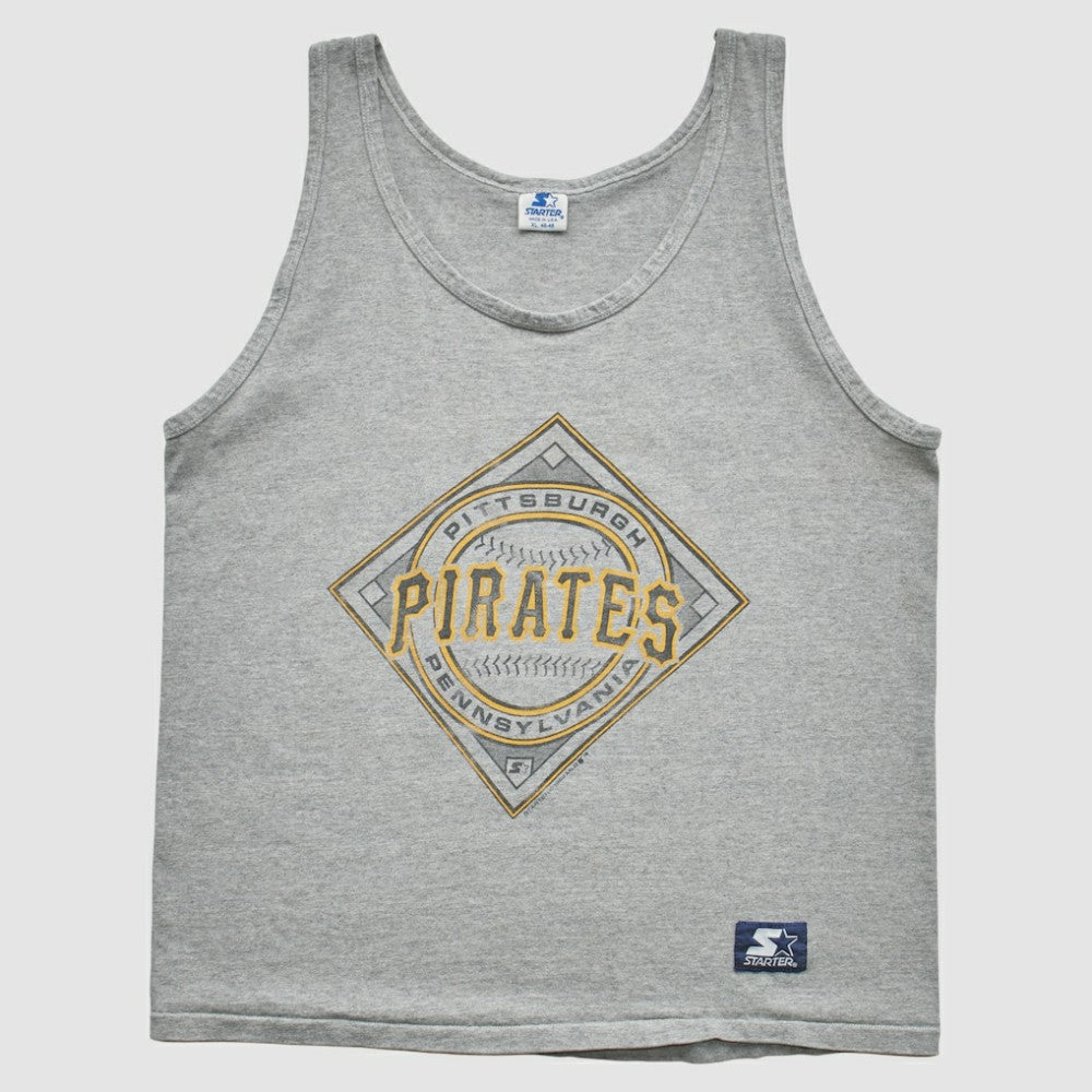 Pittsburgh Pirates Starter 1989 Tank - Gray - Vintage - Fanatics Sale
