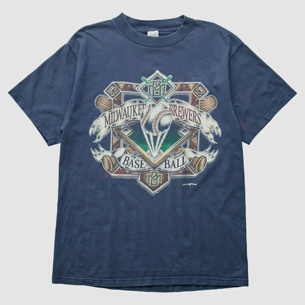 Milwaukee Brewers 1996 T-Shirt - Navy - Vintage - Fanatics Discount