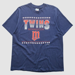 Minnesota Twins Hanes 1993 T-Shirt - Blue - XVintage - Fanatics on Sale