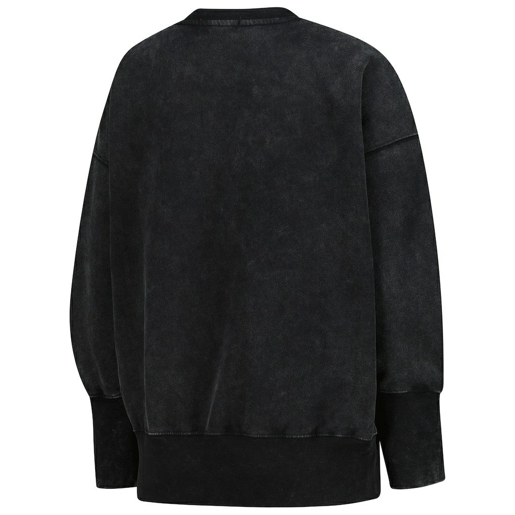 Mitchell & Ness Dallas Cowboys Women's Delineate Mineral Wash Crewneck Sweatshirt Black