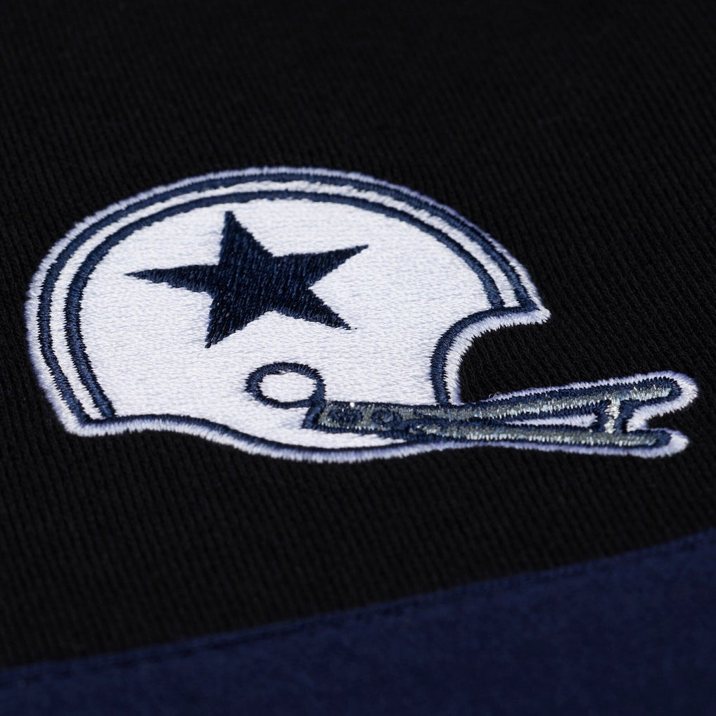 Mitchell & Ness Dallas Cowboys Women's Cropped Long Sleeve Rugby Polo Black