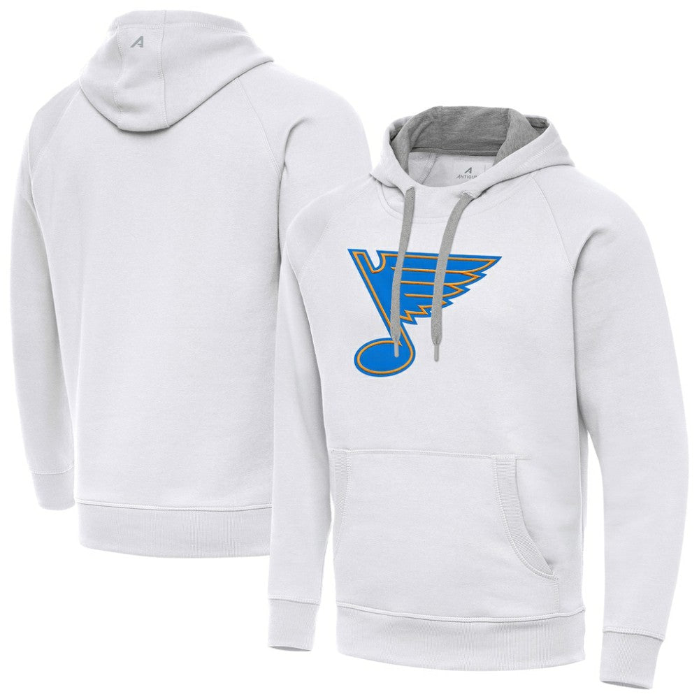 St. Louis Blues Antigua Victory Pullover Hoodie - White - NHL 203361766