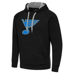 St. Louis Blues Antigua Victory Pullover Hoodie - Black - NHL 203361767