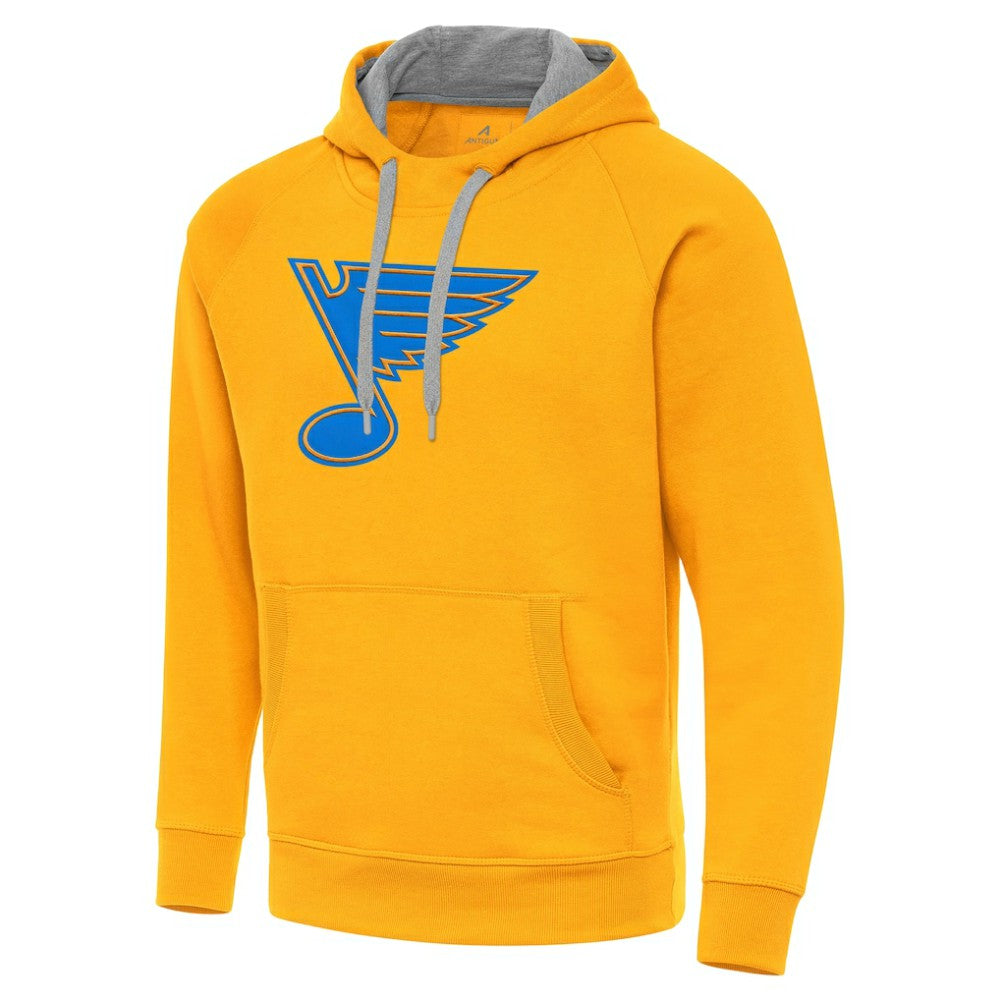 St. Louis Blues Antigua Victory Pullover Hoodie - Gold - NHL 203361769