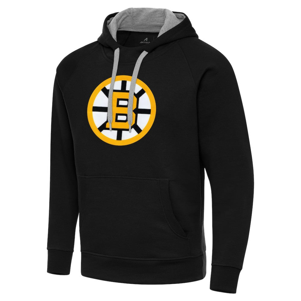 Boston Bruins Antigua Victory Pullover Hoodie - Black - NHL 203361773