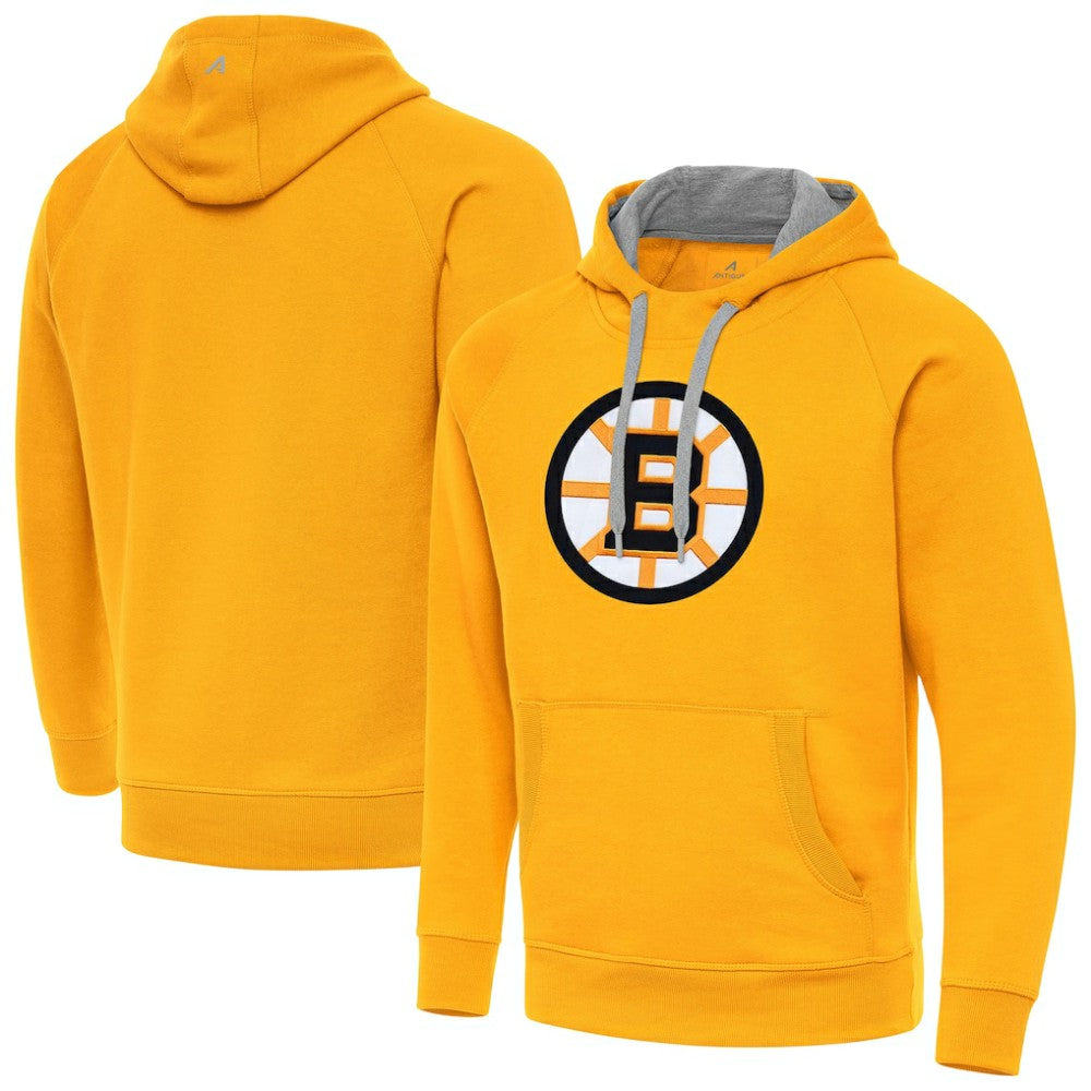 Boston Bruins Antigua Victory Pullover Hoodie - Gold - NHL 203361775