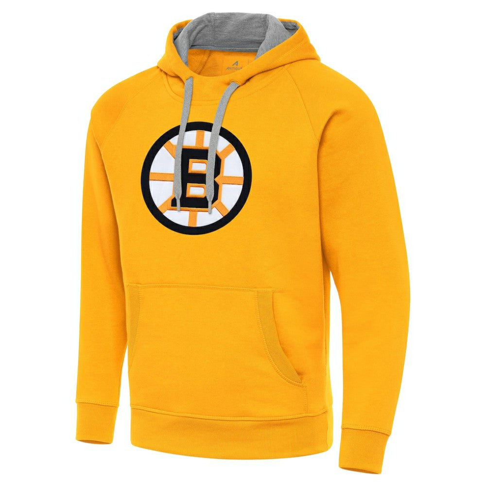 Boston Bruins Antigua Victory Pullover Hoodie - Gold - NHL 203361775