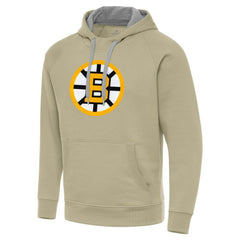 Boston Bruins Antigua Victory Pullover Hoodie - Khaki - NHL 203361777