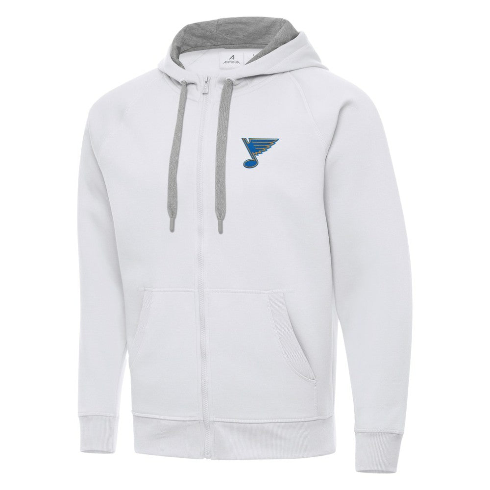 St. Louis Blues Antigua Victory Full-Zip Hoodie - White - NHL 203361780