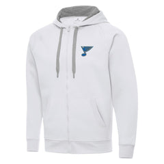 St. Louis Blues Antigua Victory Full-Zip Hoodie - White - NHL 203361780