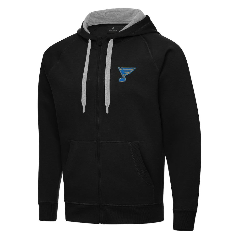 St. Louis Blues Antigua Victory Full-Zip Hoodie - Black - NHL 203361781