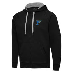 St. Louis Blues Antigua Victory Full-Zip Hoodie - Black - NHL 203361781