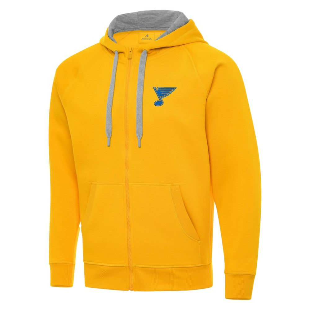 St. Louis Blues Antigua Victory Full-Zip Hoodie - Gold - NHL 203361783