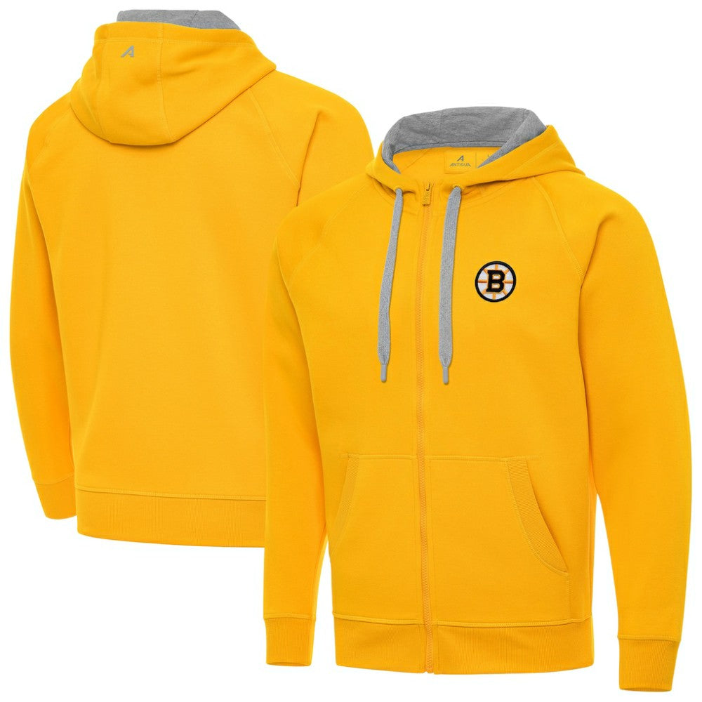 Boston Bruins Antigua Victory Full-Zip Hoodie - Gold - NHL 203361784