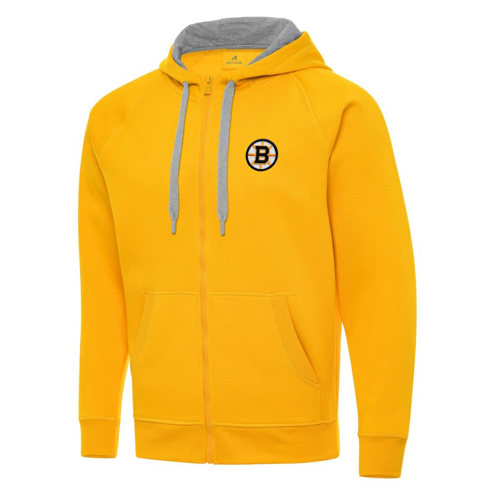 Boston Bruins Antigua Victory Full-Zip Hoodie - Gold - NHL 203361784