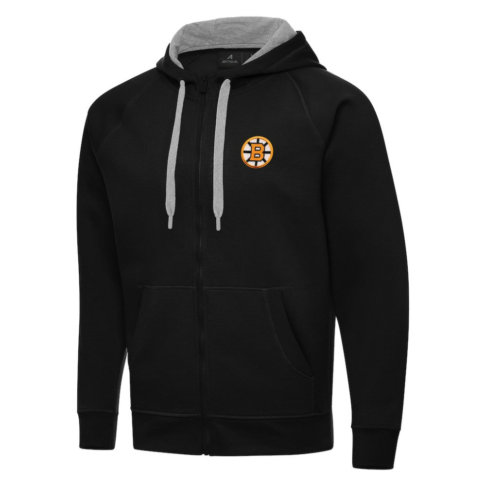 Boston Bruins Antigua Victory Full-Zip Hoodie - Black - NHL 203361787