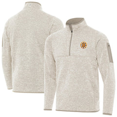 Boston Bruins Antigua Fortune Quarter-Zip Pullover Jacket - Oatmeal - NHL 203361792